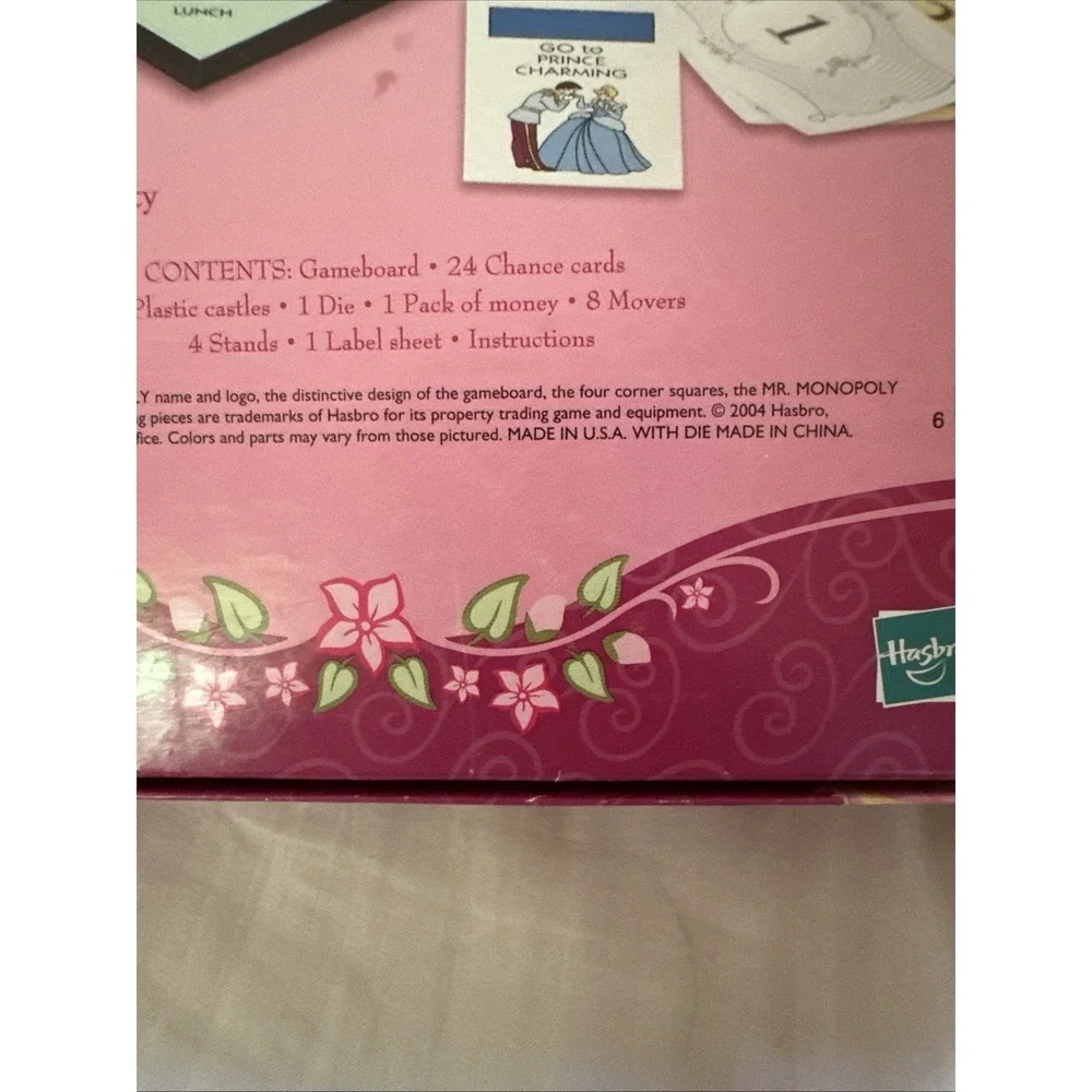 Monopoly Junior Disney Princess Edition (Parker Brothers, 2004)-USED